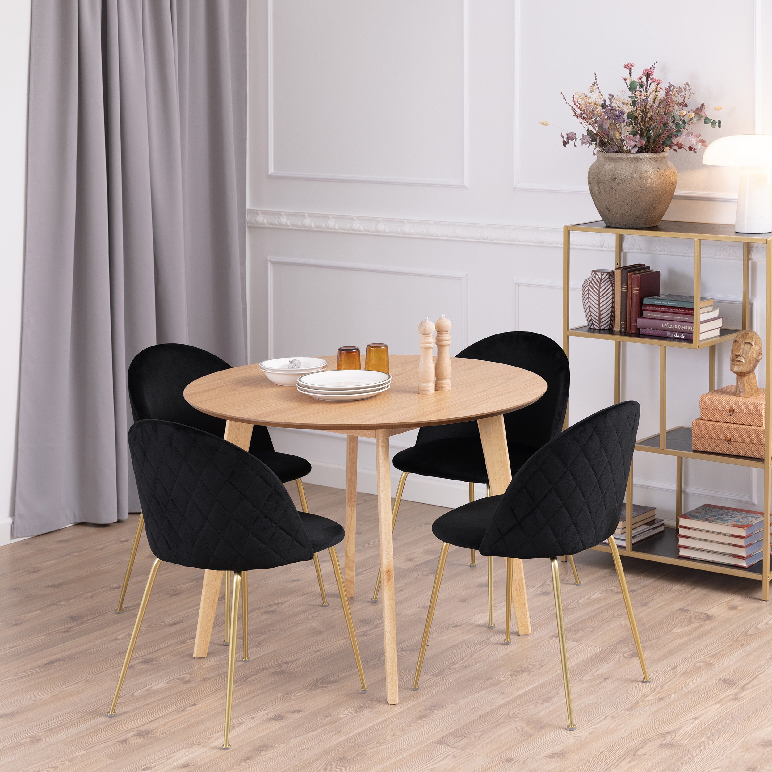 Okrągły stół do jadalni 105x76 w stylu skandynawskim | Krel