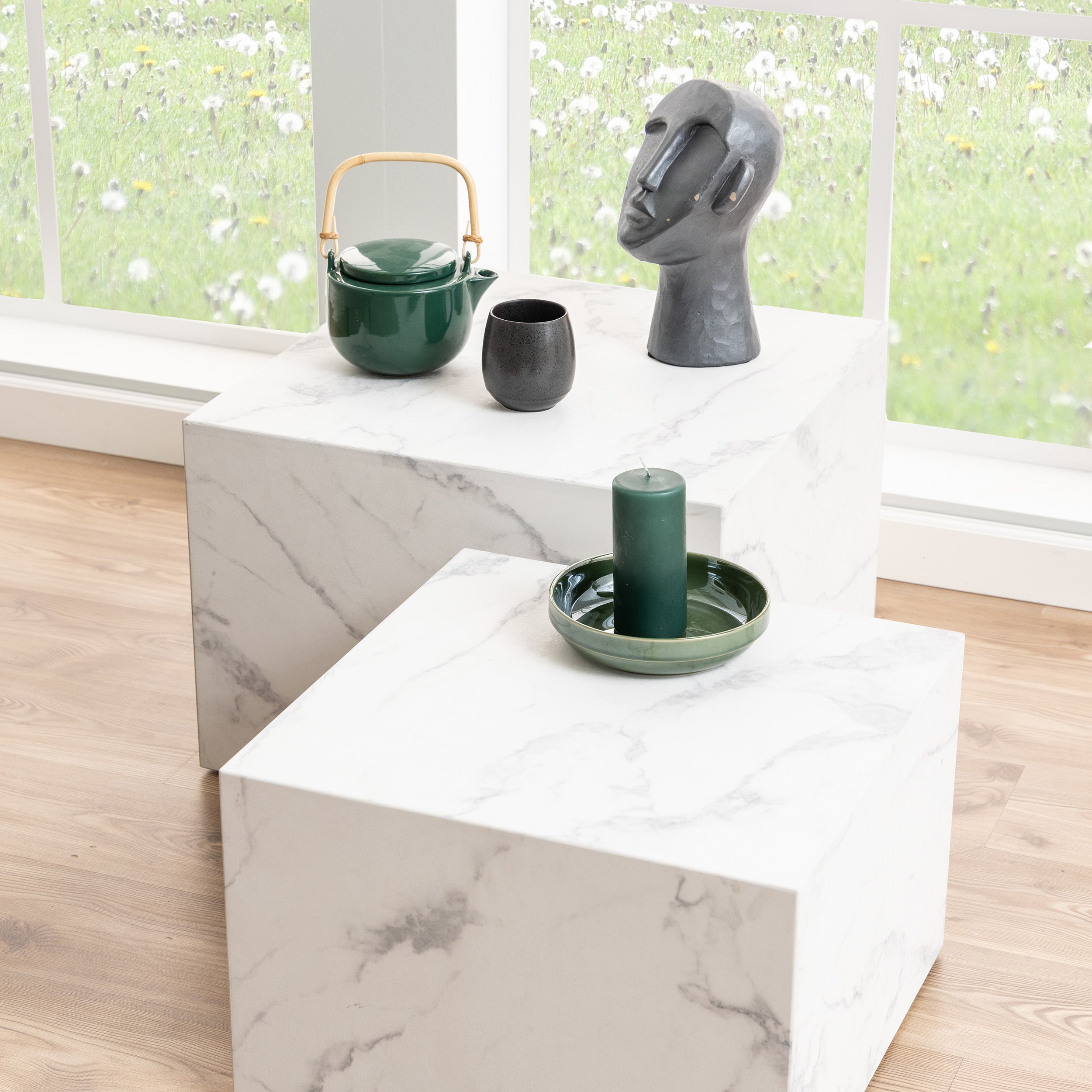 Zestaw dwóch stolików kawowych w stylu modern organic | Quadrato