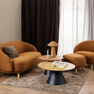 Okrągły stolik kawowy o średnicy 65 cm w stylu soft loft | Talin