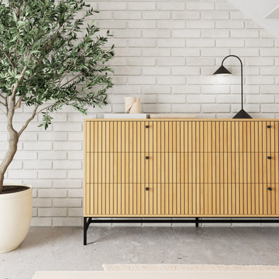 Sideboard 158x81 with a lamella front in a modern style | Bambouz