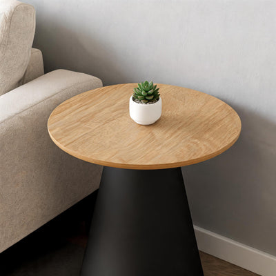 Okrągły stolik kawowy o średnicy 45 cm w stylu soft loft | Talin