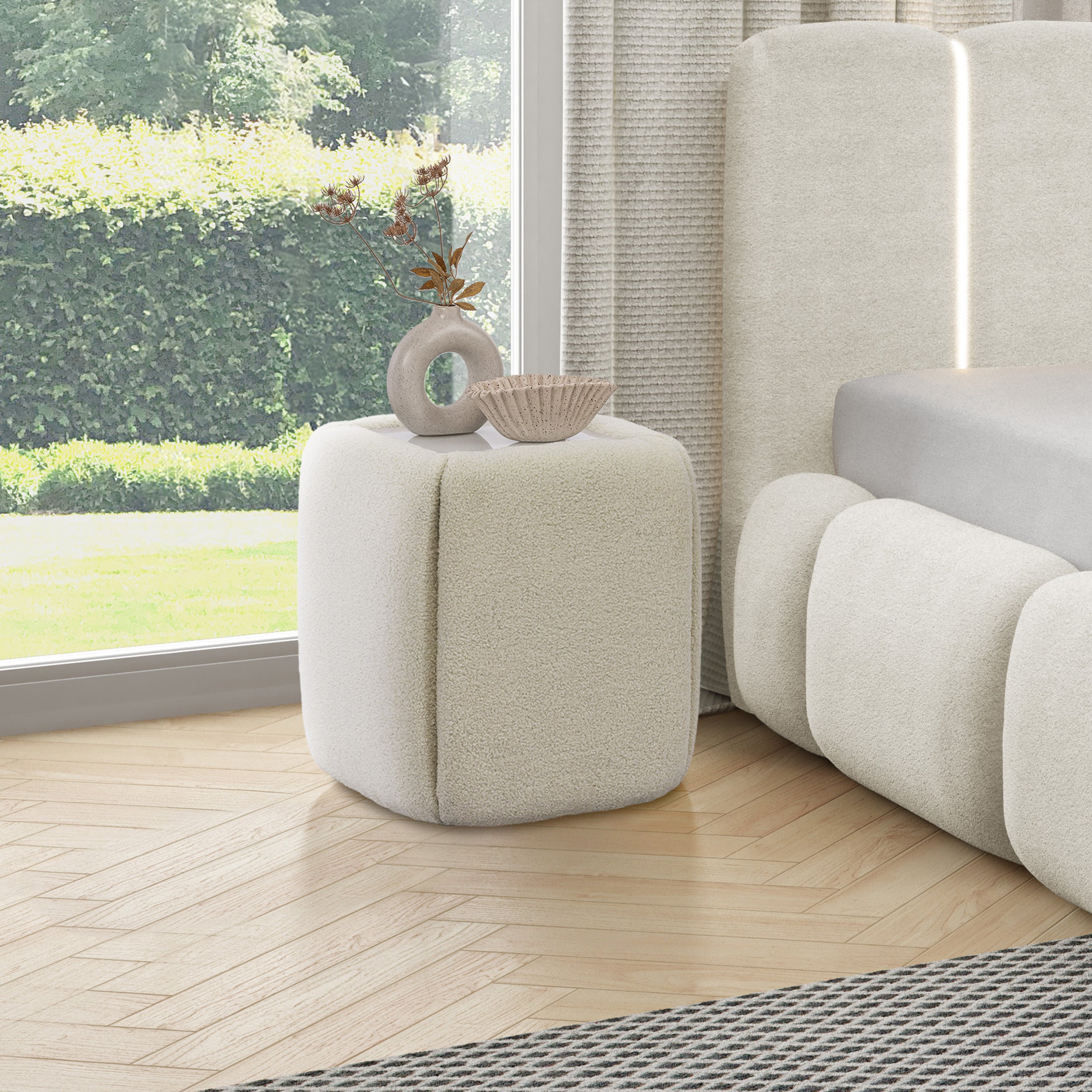 Stolik nocny 50x55 bez szuflad w stylu minimalistycznym | Neria