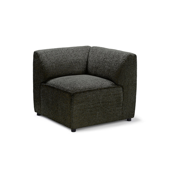 Sofa Modułowa BRICK Moduł M Lewo Grafitowy Brąz (BELLA 25)