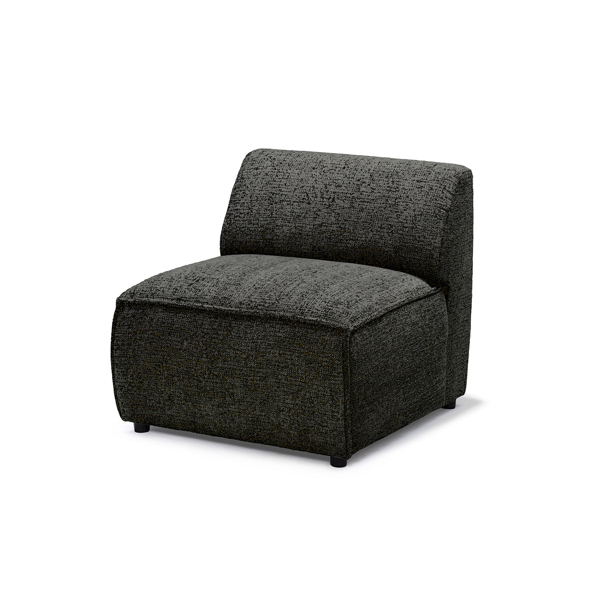 Sofa Modułowa BRICK Moduł S Lewo Grafitowy Brąz (BELLA 25)