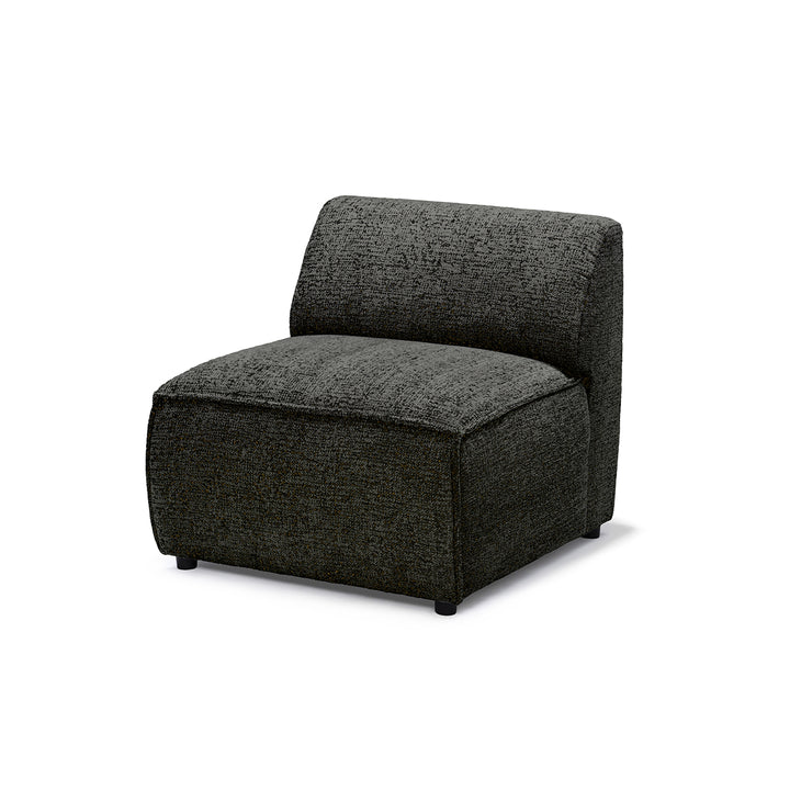 Sofa Modułowa BRICK Moduł S Lewo Grafitowy Brąz (BELLA 25)