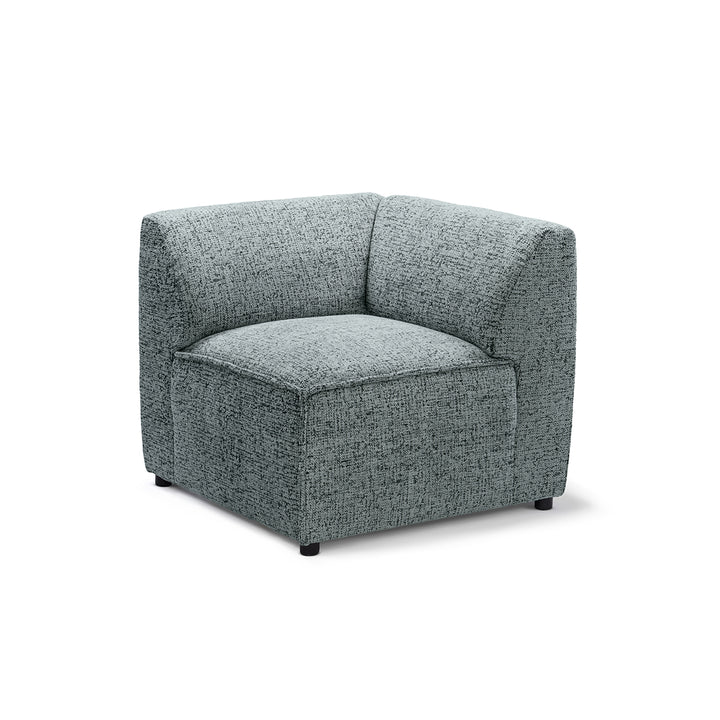 Sofa Modułowa BRICK Moduł M Lewo Szmaragdowa Szarość (BELLA 35)