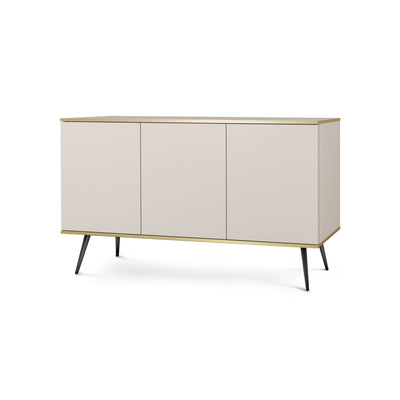 Komoda 160x85 w stylu glamour | Meva Beżowy Czarny