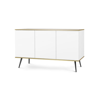 Komoda 160x85 w stylu glamour | Meva Biały Czarny