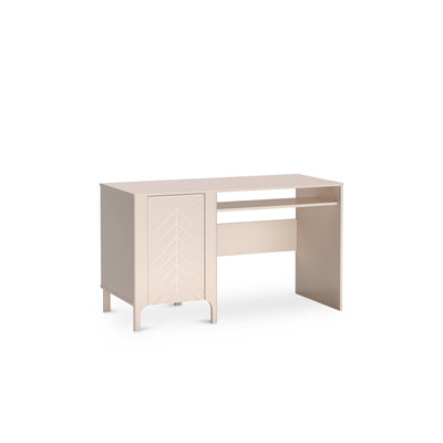 EKLIPSO desk 135x78 with a built-in cupboard in a modern style, colour Cashmere – main image | Pillovely