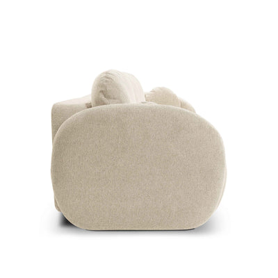 Sofa 3-osobowa z funkcją spania 142x200 z pojemnikiem w stylu art deco, tkanina Aragon | OLEMO