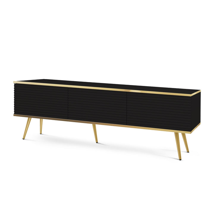 Szafka RTV Meva 175x30 MDF Czarny Złota
