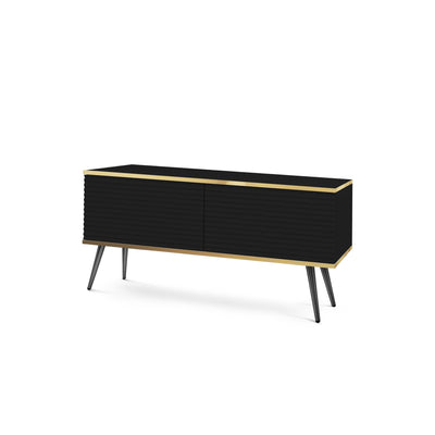 Szafka RTV 135x30 w stylu nowoczesnym | Meva Czarny Czarny