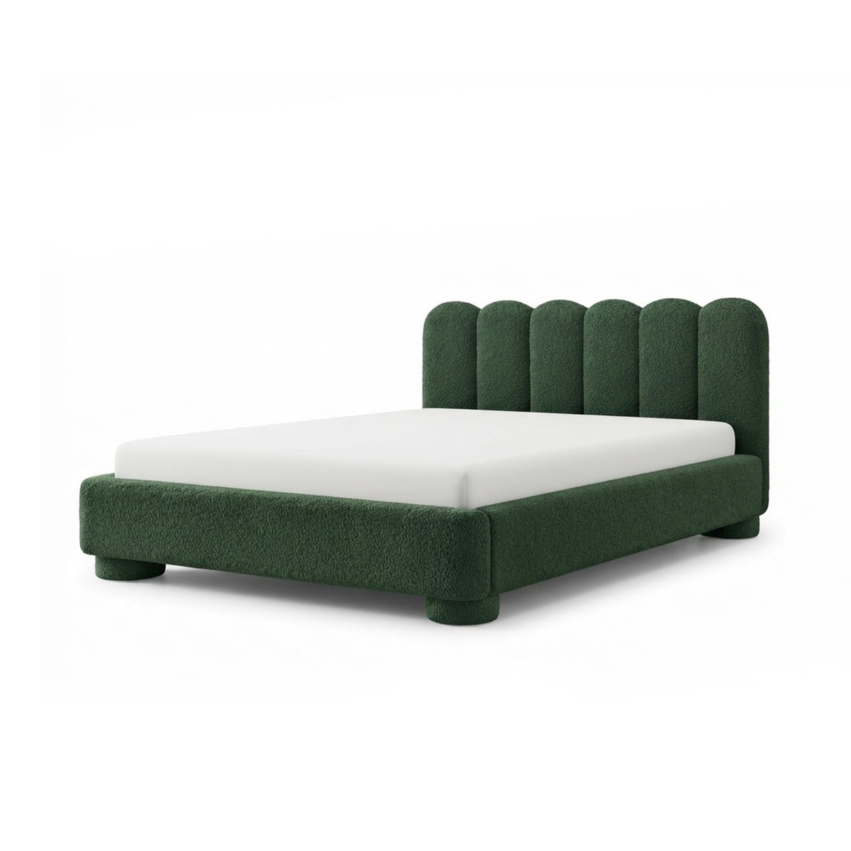 Lattri upholstered bed 120x200–200x200 with storage in modern organic style, Coral fabric – main image | Pillovely