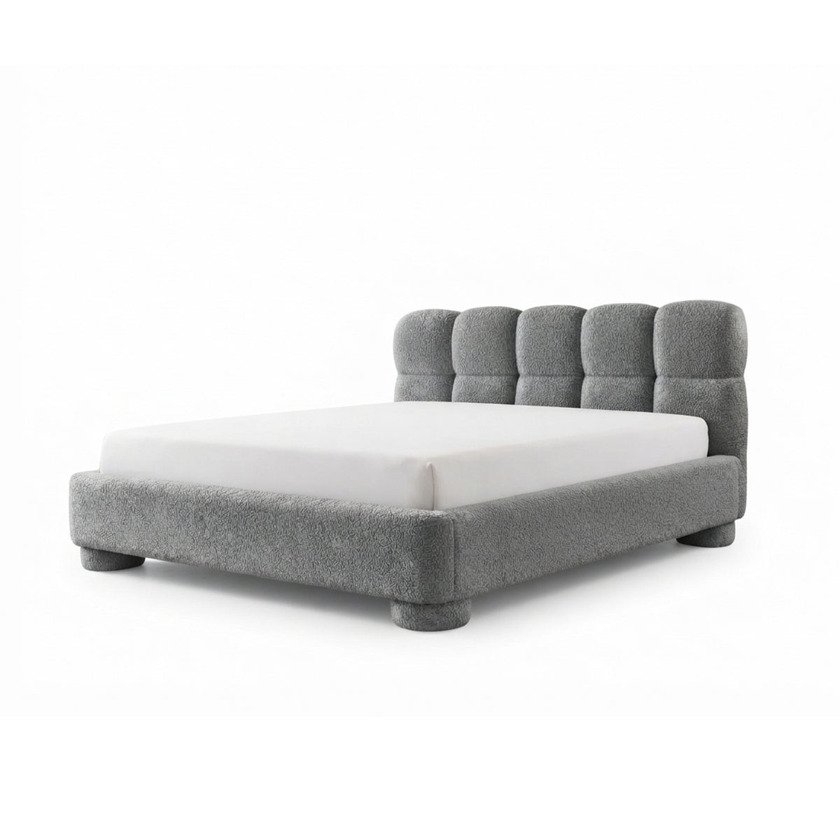 Lattro upholstered bed 120x200–200x200 with storage in modern organic style, Coral fabric – main image | Pillovely
