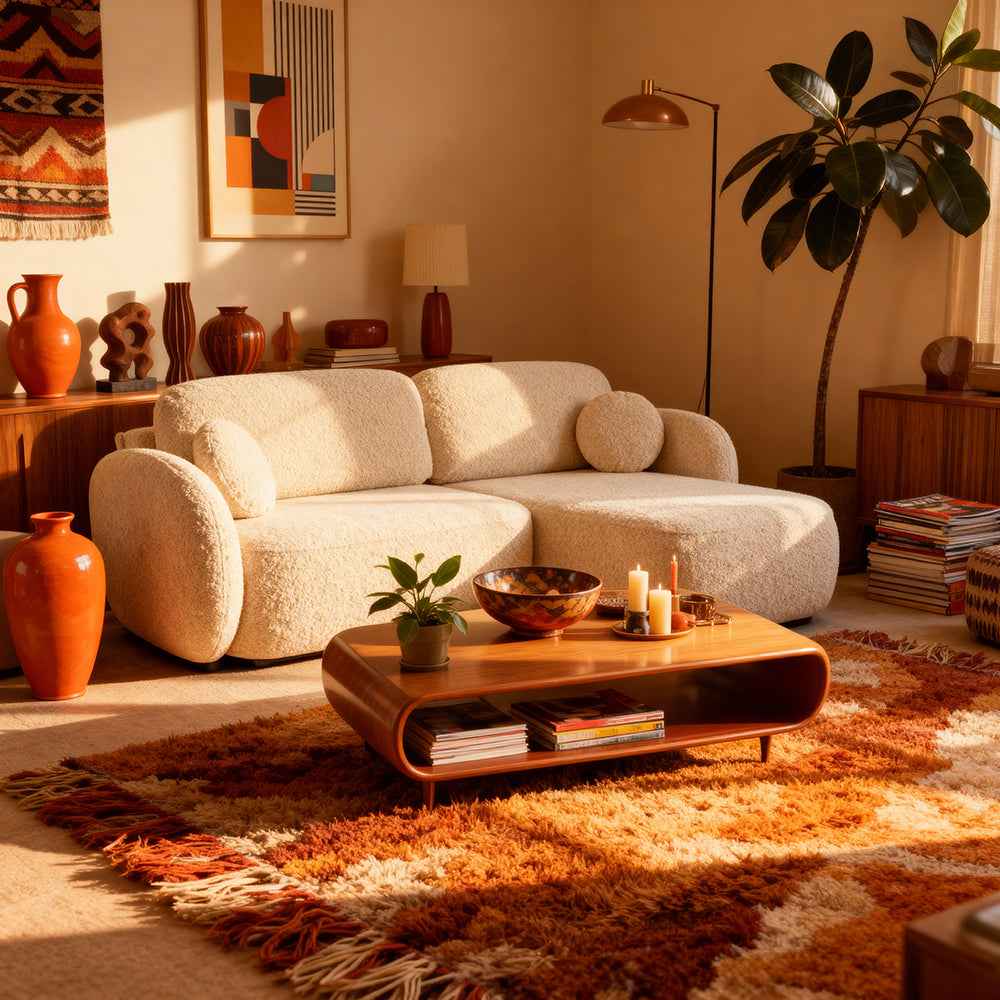 Narożnik 4-osobowy z funkcją spania w stylu minimalistycznym – Tkanina Abriamo, automat DL, tapicerowane plecy | OLEMO