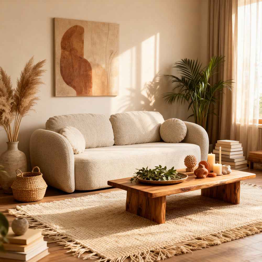 Sofa 3-osobowa z funkcją spania 142x200 z pojemnikiem w stylu art deco, tkanina Aragon | OLEMO
