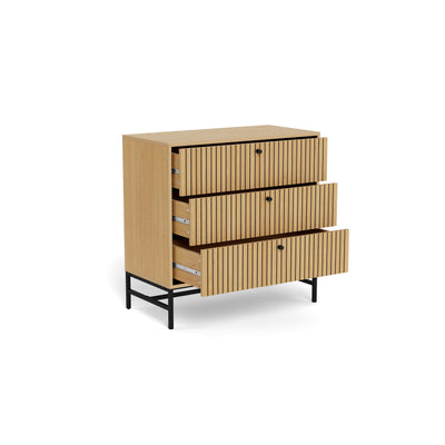 Bambouz 81x81 chest of drawers with three pull-out drawers – a compact chest of drawers