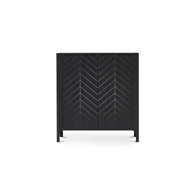 EKLIPSO sideboard 103x95 with a two-door front in a modern style – colour Black | Pillovely