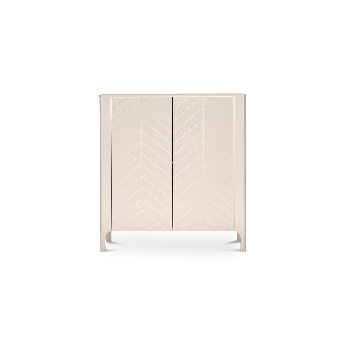 EKLIPSO sideboard 103x95 with a two-door front in a modern style, colour Cashmere – front view | Pillovely