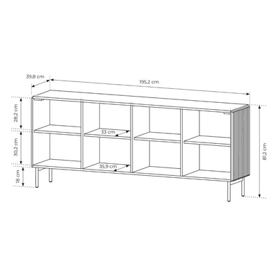 Komoda z drzwiami 195x81 w stylu nowoczesnym | MuzZI