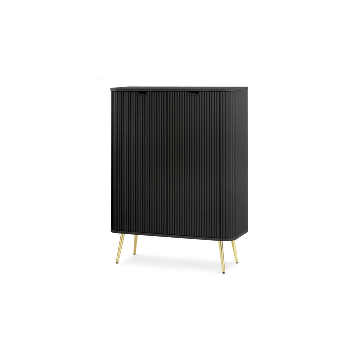 Komoda Eva 103x129 Czarny Złoty