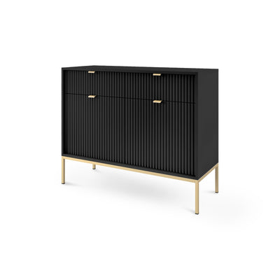 Komoda 104x83 w stylu nowoczesnym | Roza Czarny Złota