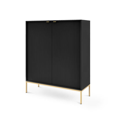Komoda 104x125 w stylu nowoczesnym | Roza Czarny Złota