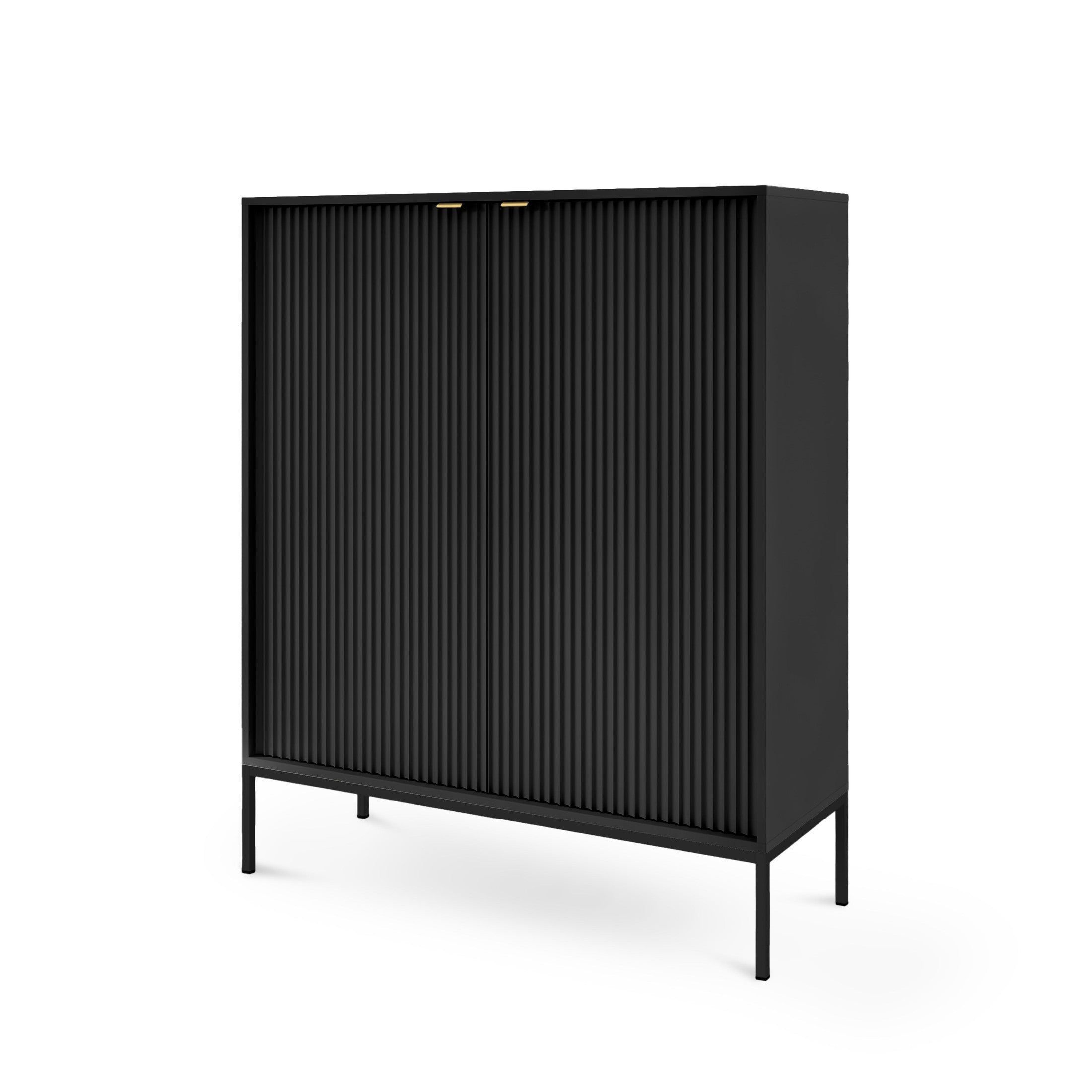 Komoda 104x125 w stylu nowoczesnym | Roza Czarny Czarny
