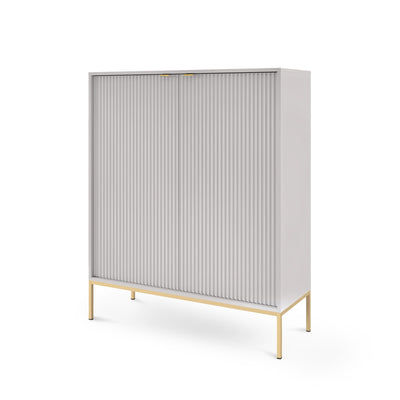 Komoda 104x125 w stylu nowoczesnym | Roza Szary Złota