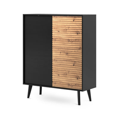 Komoda z drzwiami 104x125 w stylu industrialnym | Las