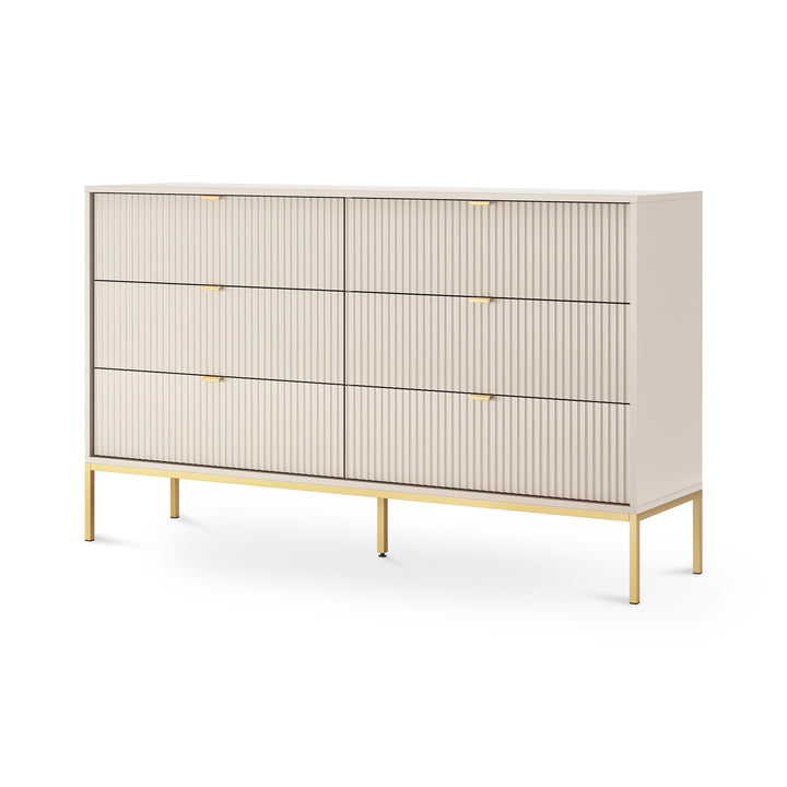 Komoda Roza 154x91 Kaszmir Złota