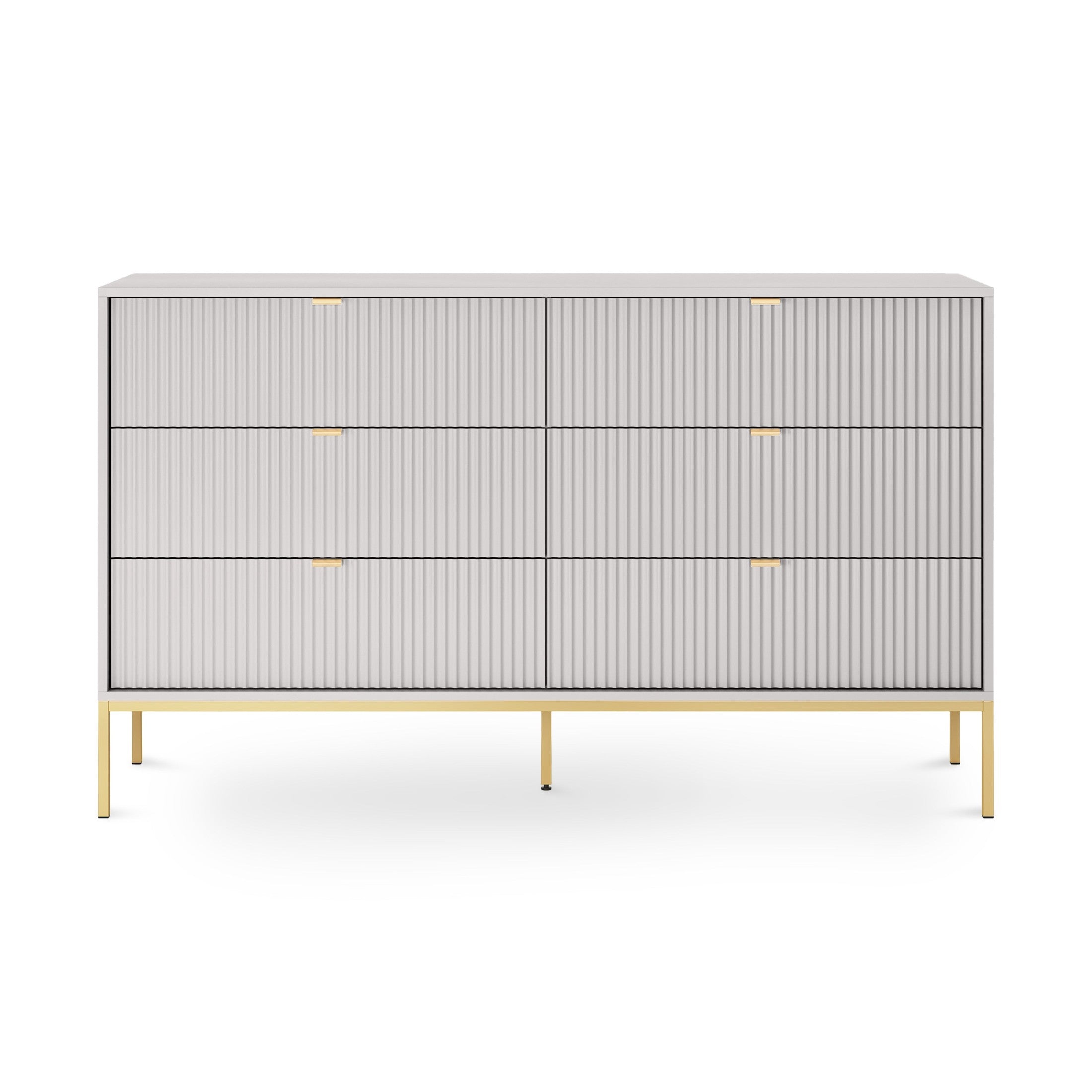 Komoda szufladami 154x91 w stylu glamour | Roza