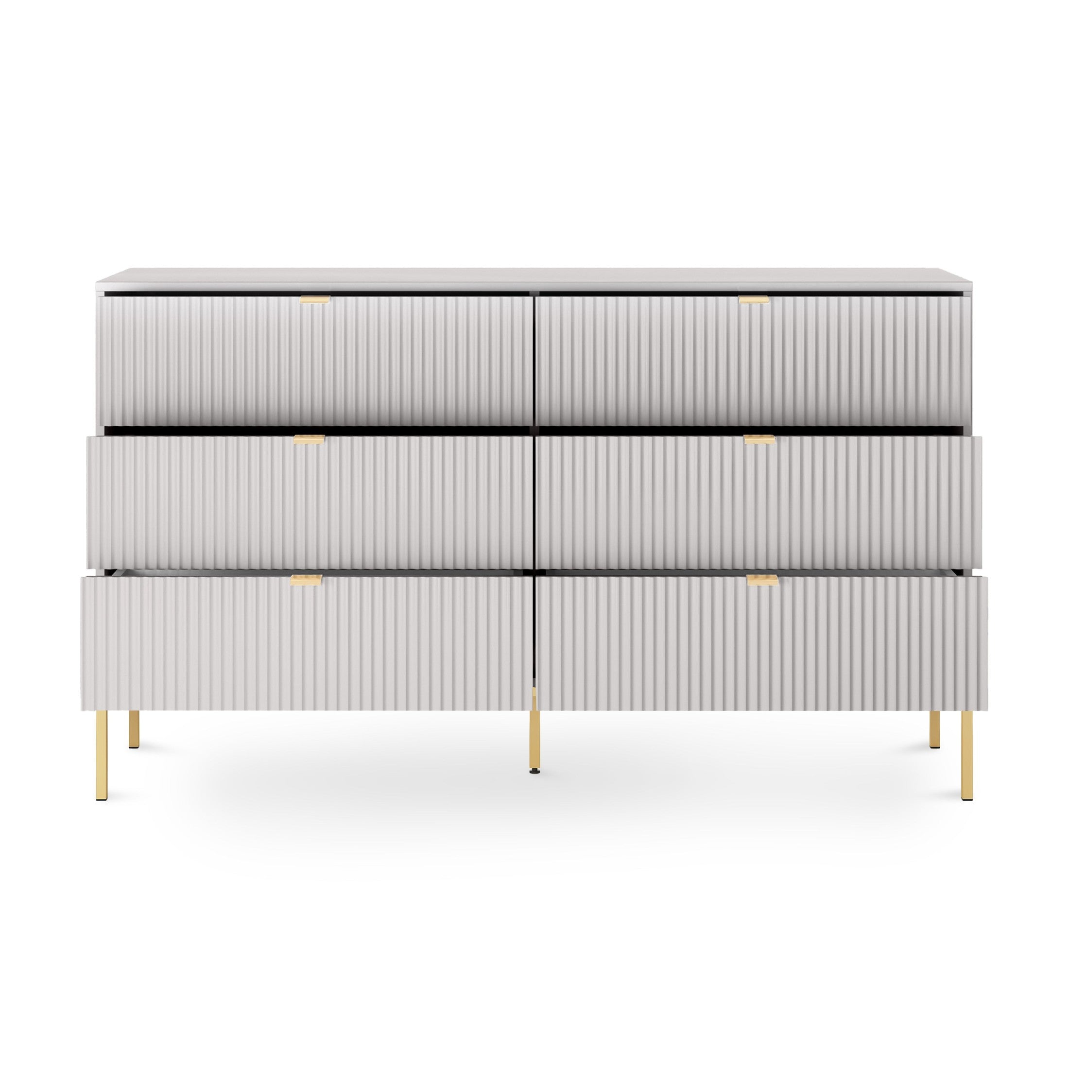 Komoda szufladami 154x91 w stylu glamour | Roza
