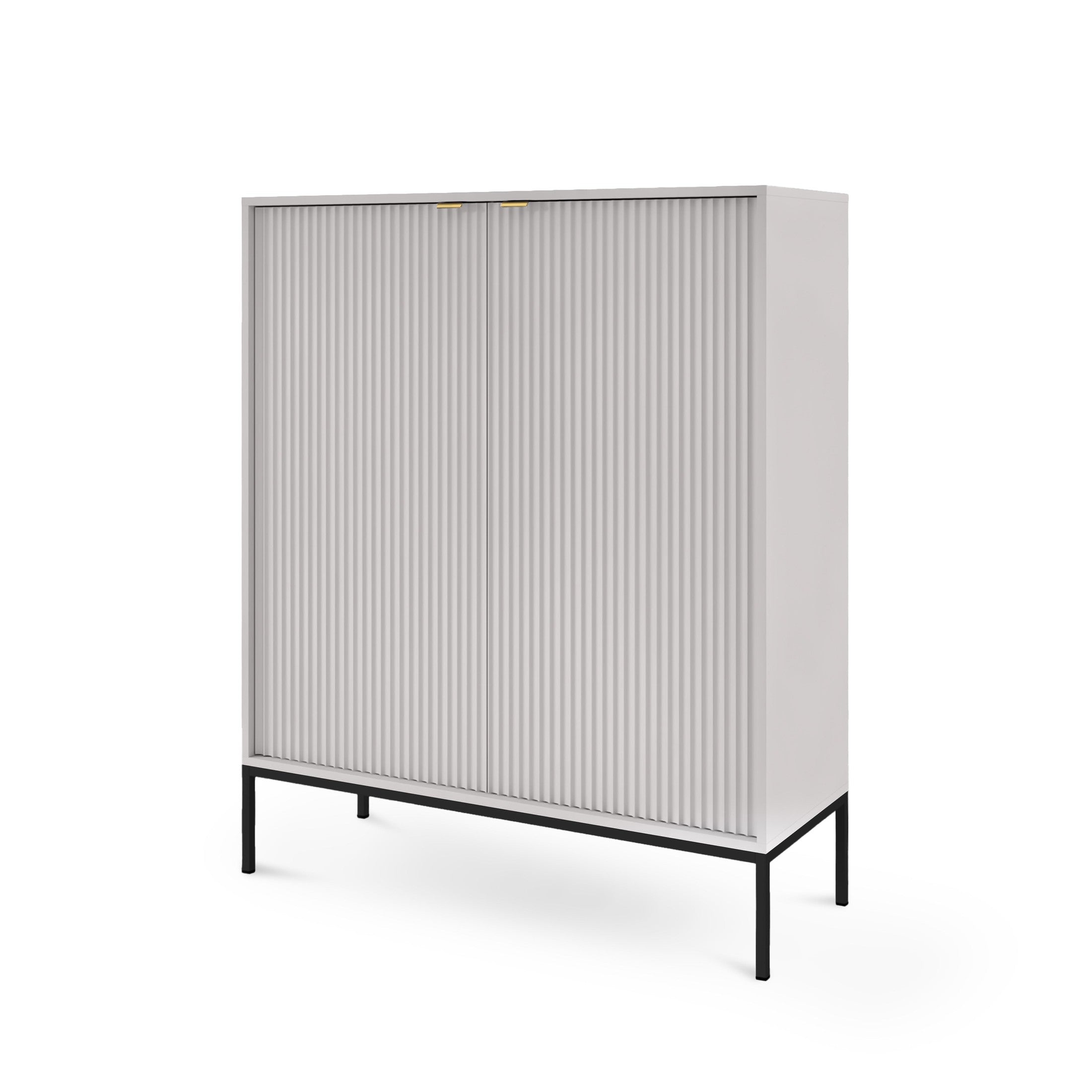 Komoda 104x125 w stylu nowoczesnym | Roza Szary Czarny