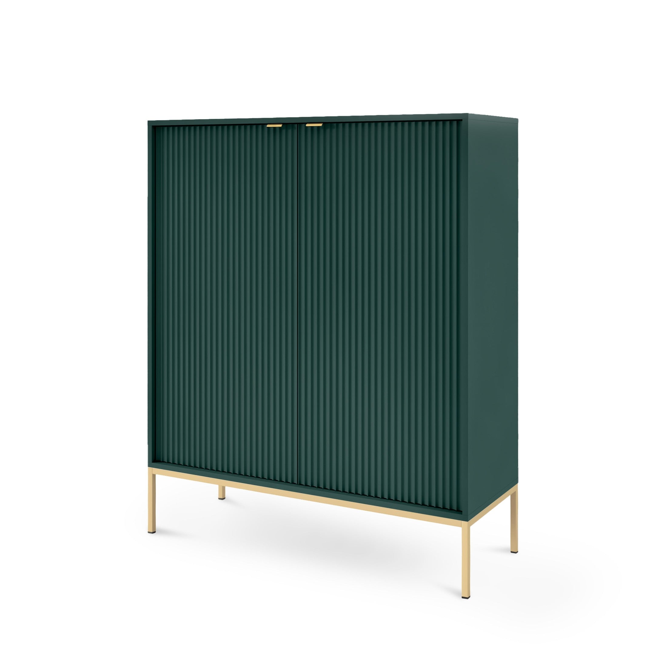 Komoda 104x125 w stylu nowoczesnym | Roza Labrador Green Złota