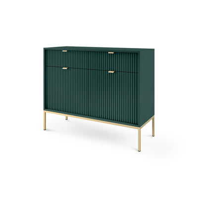Komoda 104x83 w stylu nowoczesnym | Roza Labrador Green Złota