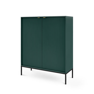 Komoda 104x125 w stylu nowoczesnym | Roza Labrador Green Czarny