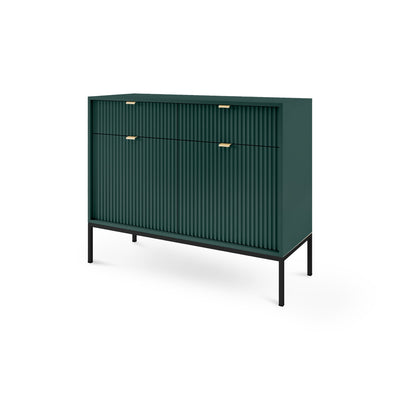Komoda 104x83 w stylu nowoczesnym | Roza Labrador Green Czarny