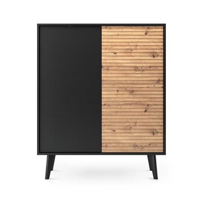 Komoda z drzwiami 104x125 w stylu industrialnym | Las