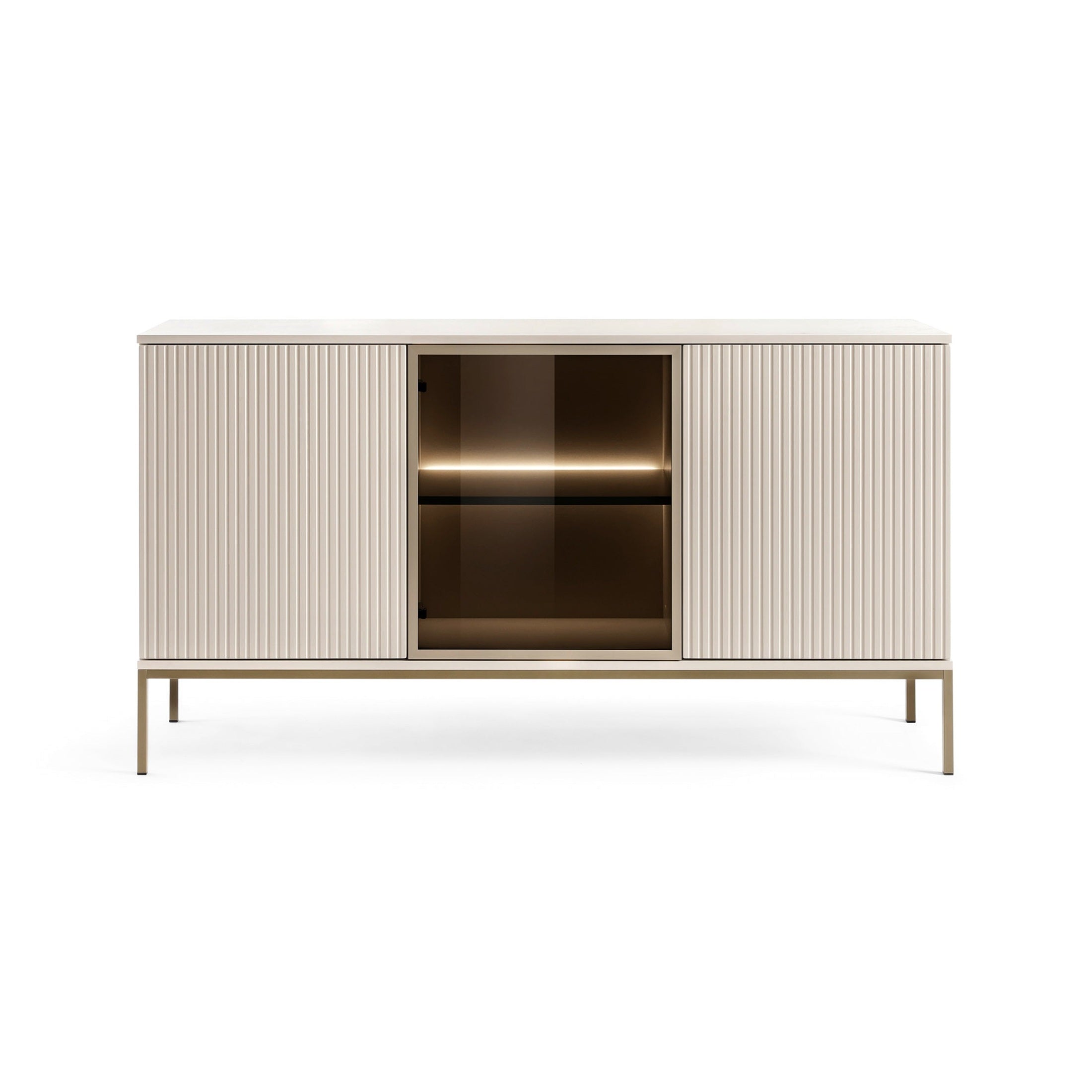 Komoda z drzwiami 154x83 w stylu loft | Lampy
