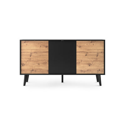 Komoda z drzwiami 154x83 w stylu industrialnym | Las