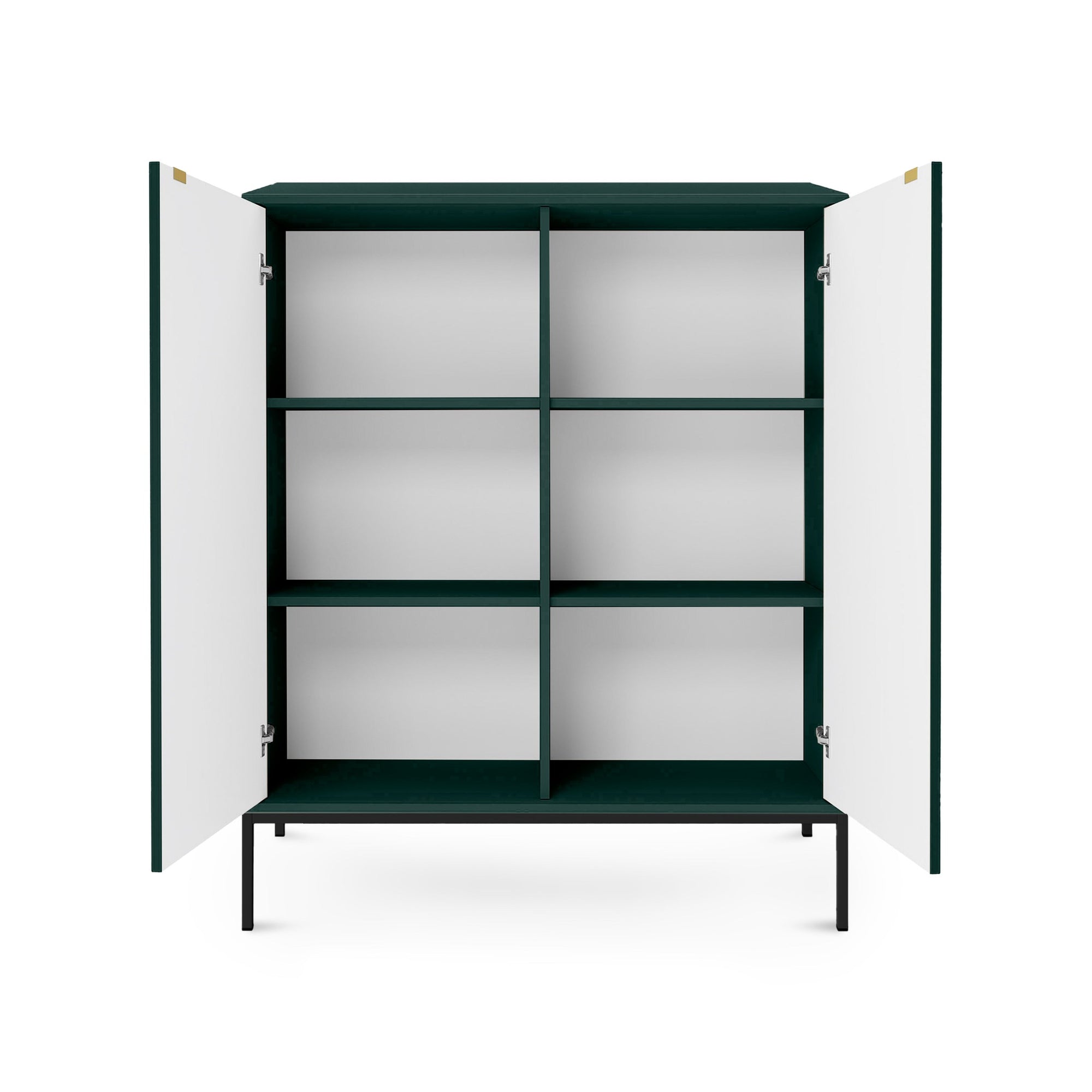 Komoda 104x125 w stylu nowoczesnym - ryflowane fronty MDF, metalowe nogi, cichy domyk | Roza