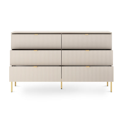 Komoda szufladami 154x91 w stylu glamour | Roza