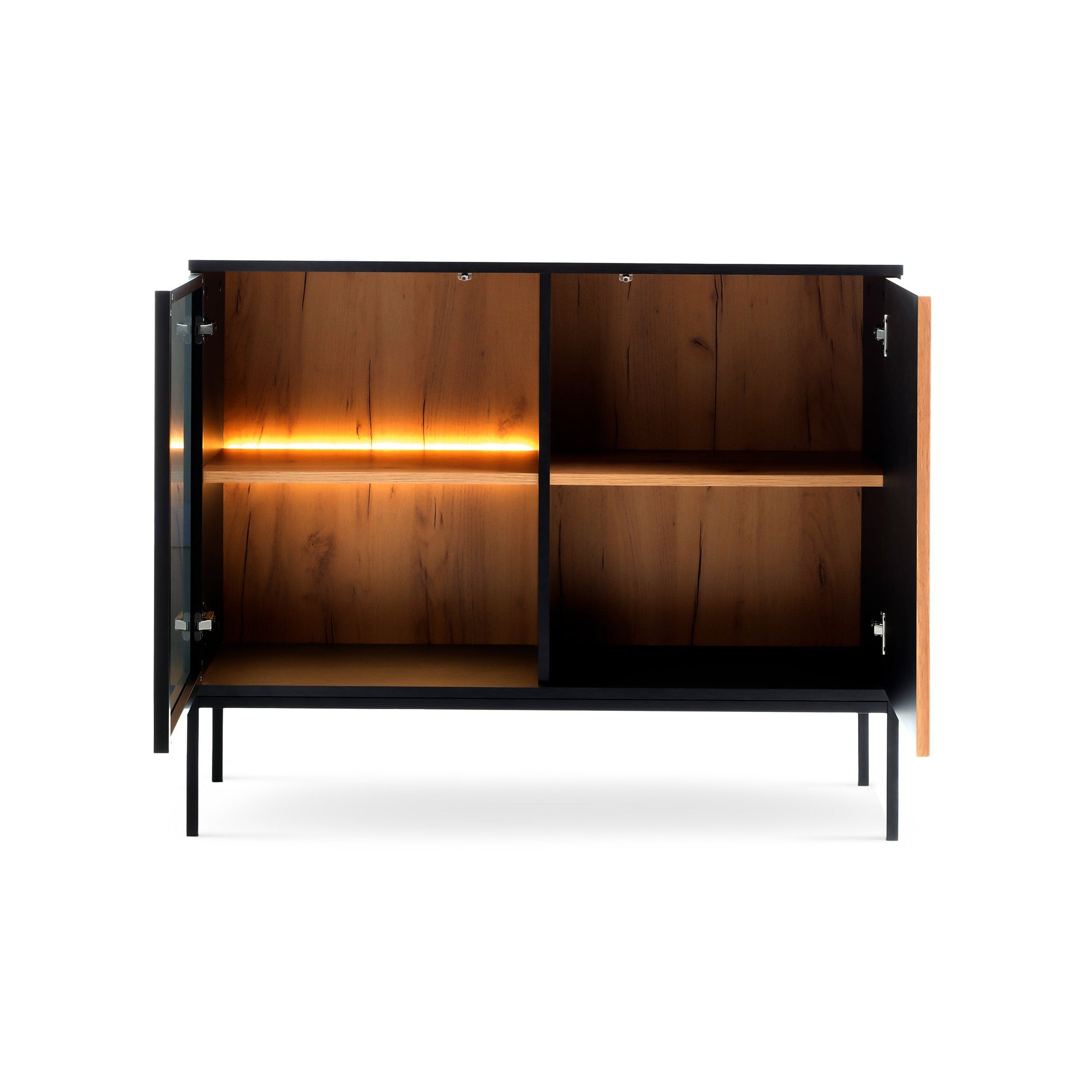 Komoda z drzwiami 104x83 w stylu loft | Lampy