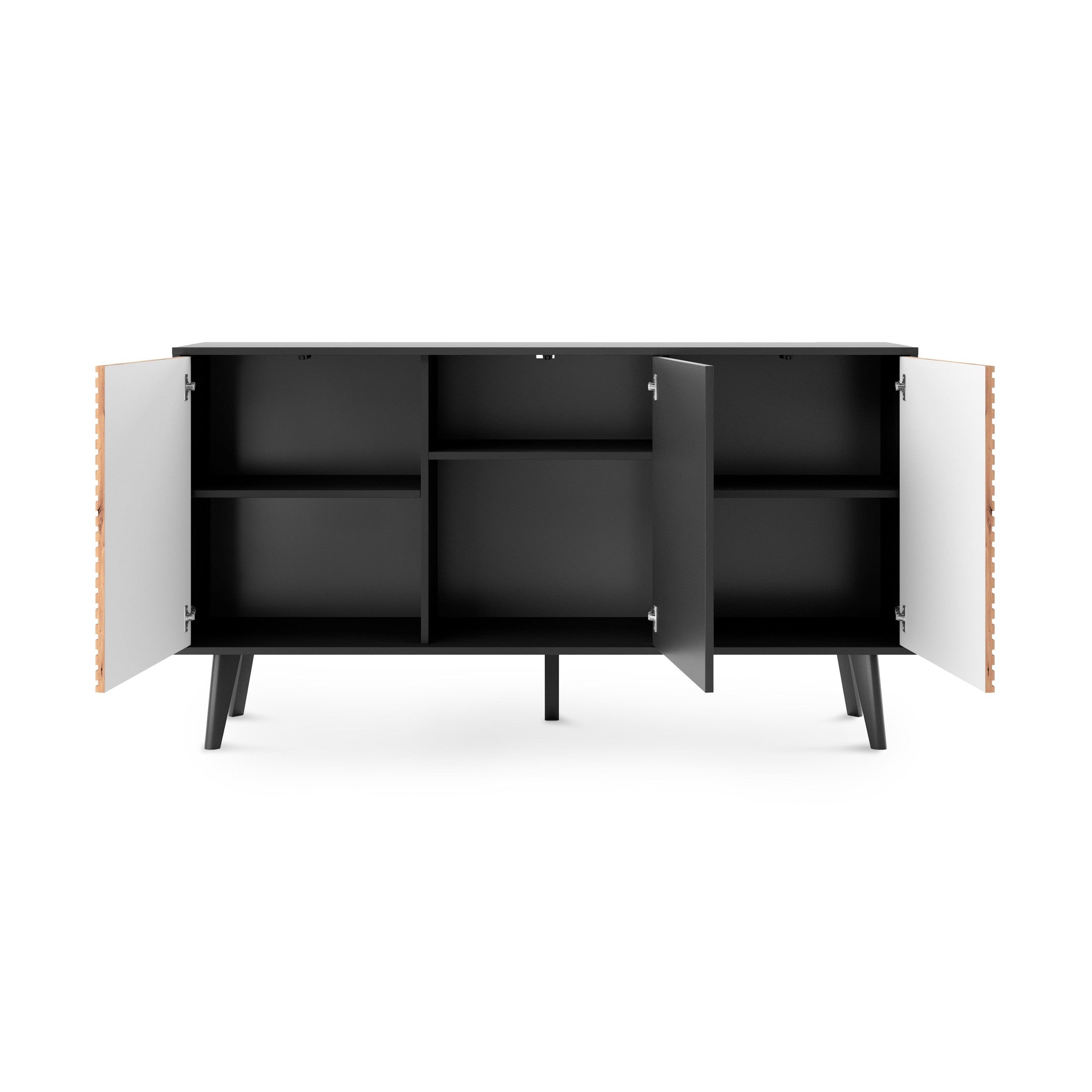 Komoda z drzwiami 154x83 w stylu industrialnym | Las