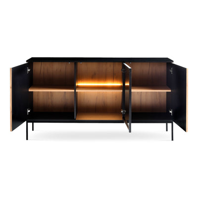 Komoda z drzwiami 154x83 w stylu loft | Lampy