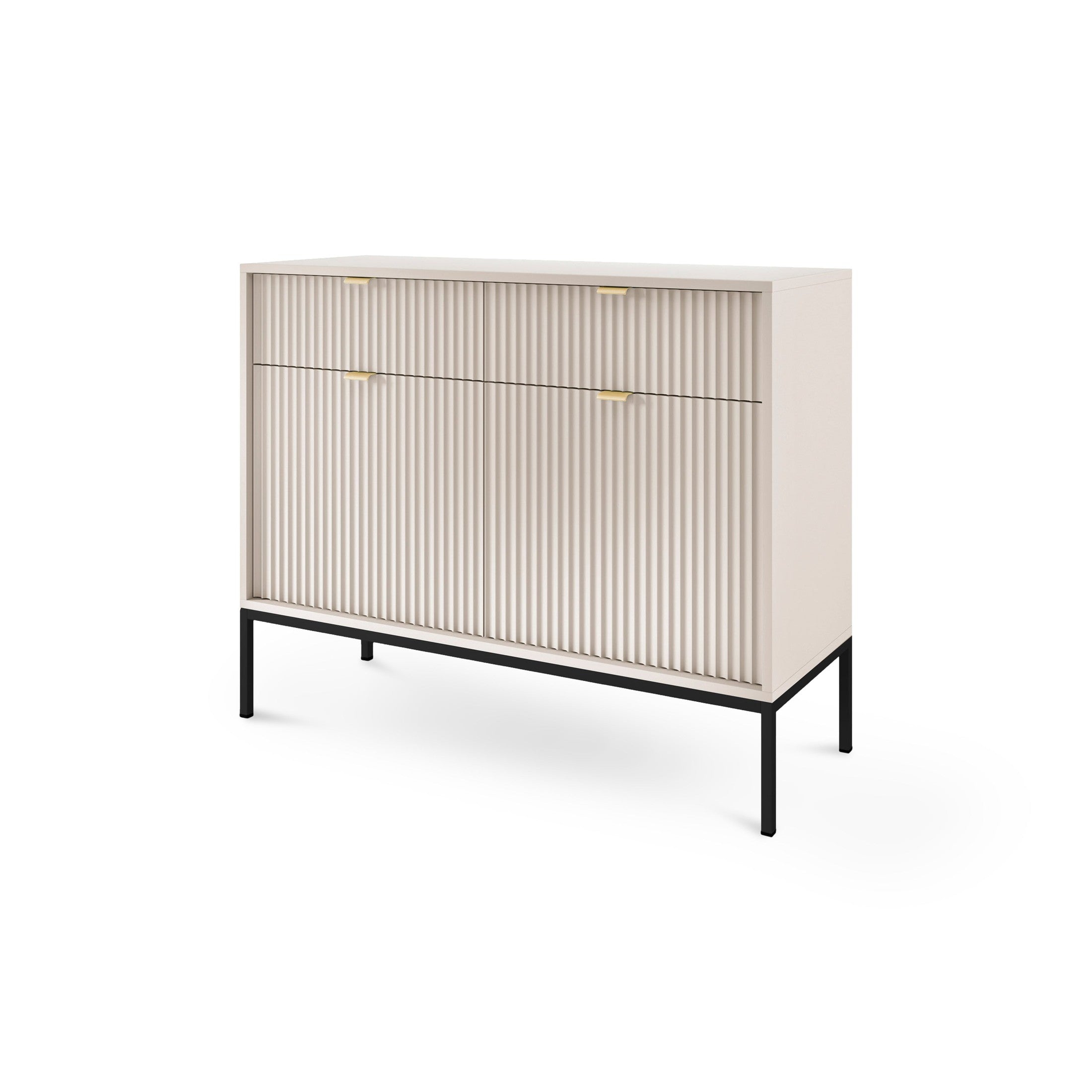Komoda 104x83 w stylu nowoczesnym | Roza Kaszmir Czarny
