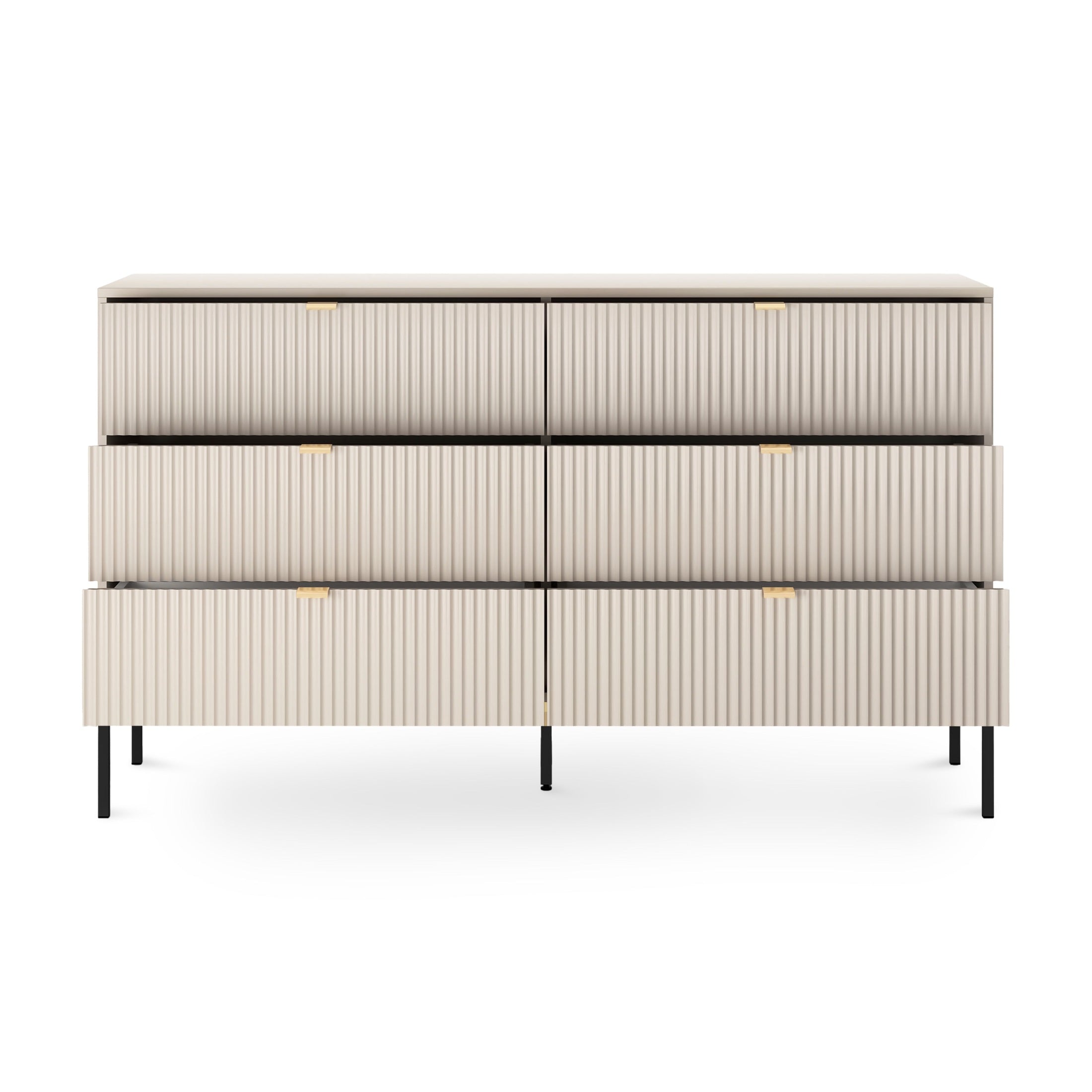 Komoda szufladami 154x91 w stylu glamour | Roza