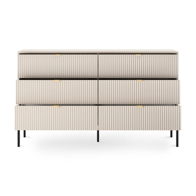 Komoda szufladami 154x91 w stylu glamour | Roza