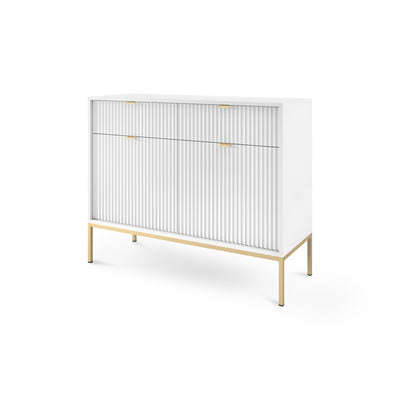 Komoda 104x83 w stylu nowoczesnym | Roza Biały Złota